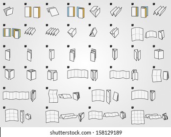 Folding icons for print