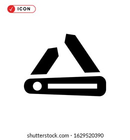 folding knife icon or logo isolated sign symbol vector illustration - high quality black style vector icons
