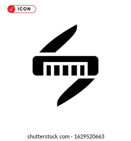 folding knife icon or logo isolated sign symbol vector illustration - high quality black style vector icons
