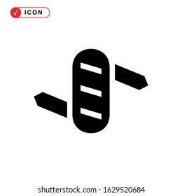 folding knife icon or logo isolated sign symbol vector illustration - high quality black style vector icons
