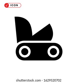 folding knife icon or logo isolated sign symbol vector illustration - high quality black style vector icons

