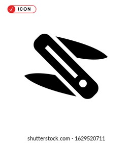 folding knife icon or logo isolated sign symbol vector illustration - high quality black style vector icons
