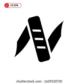 folding knife icon or logo isolated sign symbol vector illustration - high quality black style vector icons
