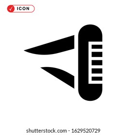 folding knife icon or logo isolated sign symbol vector illustration - high quality black style vector icons
