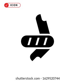 folding knife icon or logo isolated sign symbol vector illustration - high quality black style vector icons
