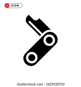 folding knife icon or logo isolated sign symbol vector illustration - high quality black style vector icons
