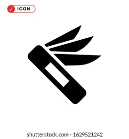 folding knife icon or logo isolated sign symbol vector illustration - high quality black style vector icons
