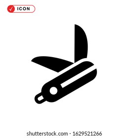 folding knife icon or logo isolated sign symbol vector illustration - high quality black style vector icons

