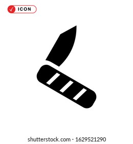 folding knife icon or logo isolated sign symbol vector illustration - high quality black style vector icons
