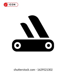 folding knife icon or logo isolated sign symbol vector illustration - high quality black style vector icons

