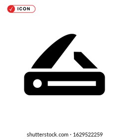 folding knife icon or logo isolated sign symbol vector illustration - high quality black style vector icons
