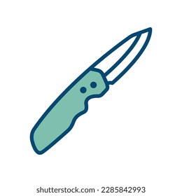 folding knife icon vector design template in white background
