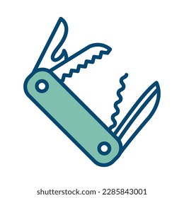 folding knife icon vector design template in white background