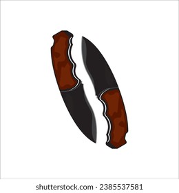 FOLDING KNIFE ICON VECTOR ILLUSTRATION SYMBOL DESIGN