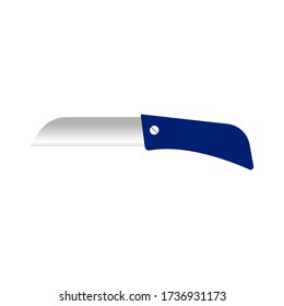 Folding knife, knife icon vector on white background
