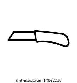 Folding knife, knife icon vector on white background