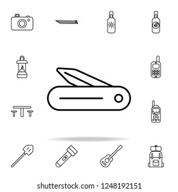 folding knife line icon. camping icons universal set for web and mobile