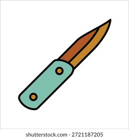 folding knife vector icon line template