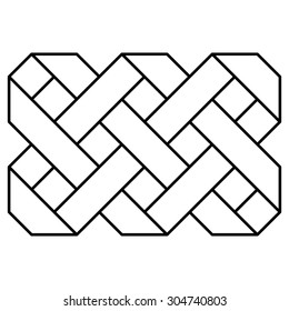 Folding knot contour vector, logo design