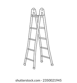 Folding ladder icon vector illustration symbol design