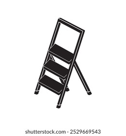 Folding ladder icon vector illustration symbol design
