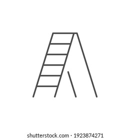Folding ladder line outline icon