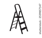 Folding Ladder silhouette. Folding Ladder icon vector illustration design.