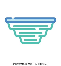 folding lunchbox color icon vector. folding lunchbox sign. isolated symbol illustration