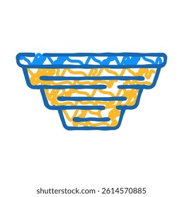 folding lunchbox doodle icon sketch vector. folding lunchbox sign. isolated symbol illustration