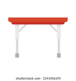 Folding modern table icon. Flat illustration of folding modern table vector icon isolated on white background