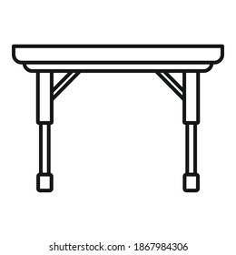 Folding modern table icon. Outline folding modern table vector icon for web design isolated on white background