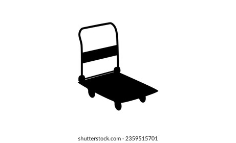 Silueta de plataforma plegable, vector de alta calidad