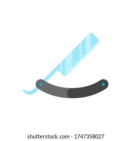 folding razor vector isolated on white background