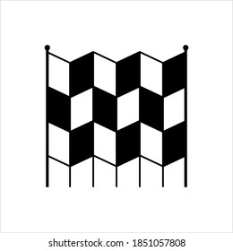 Folding Screen Divider Icon, Space Divider Into Separate Distinct Areas Vector Art Illustration