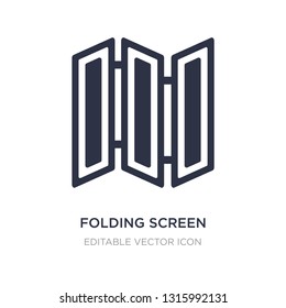 folding screen icon on white background. Simple element illustration from Furniture and household concept. folding screen icon symbol design.