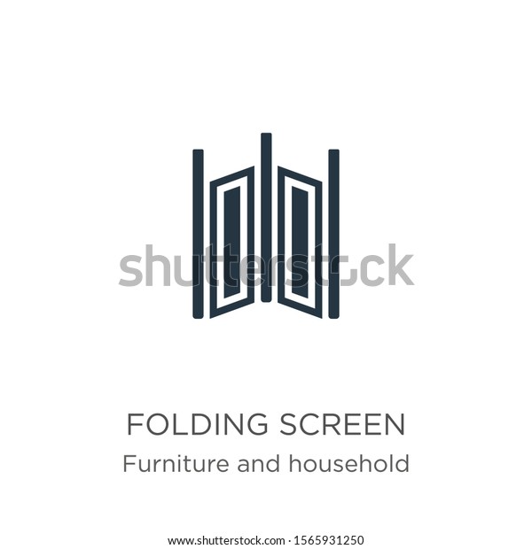 Folding screen icon vector. Trendy flat folding screen\
icon from furniture and household collection isolated on white\
background. Vector illustration can be used for web and mobile\
graphic design, 