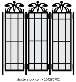 folding screen isolated on white background