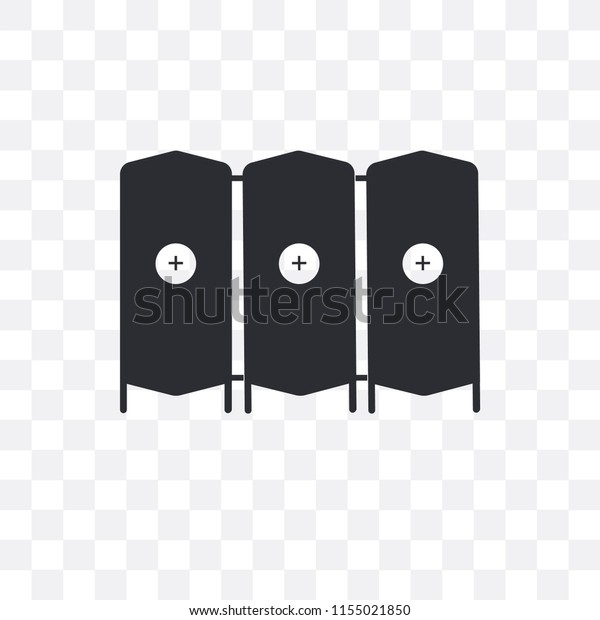 Folding screen vector icon isolated\
on transparent background, Folding screen logo\
concept