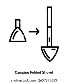 Folding Shovel Icon – Compact Digging Tool for Camping and Survival Use