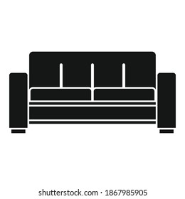 Icono del sofá plegable. Ilustración simple del icono del vector del sofá plegable para el diseño web aislado en fondo blanco