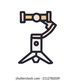folding stabilizer with tripod color vector doodle simple icon