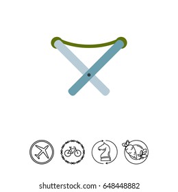 Folding stool vector icon