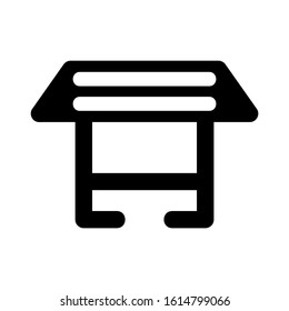 folding table icon isolated sign symbol vector illustration - high quality black style vector icons
