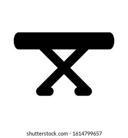 folding table icon isolated sign symbol vector illustration - high quality black style vector icons

