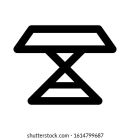 folding table icon isolated sign symbol vector illustration - high quality black style vector icons
