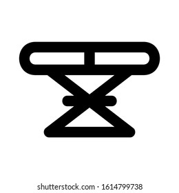 folding table icon isolated sign symbol vector illustration - high quality black style vector icons
