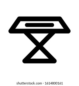 folding table icon isolated sign symbol vector illustration - high quality black style vector icons
