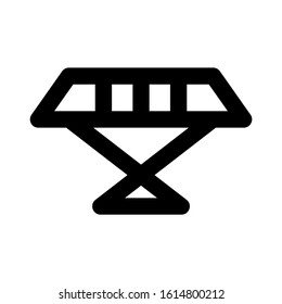 folding table icon isolated sign symbol vector illustration - high quality black style vector icons

