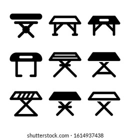 folding table icon isolated sign symbol vector illustration - Collection of high quality black style vector icons
