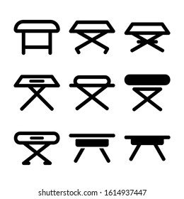 folding table icon isolated sign symbol vector illustration - Collection of high quality black style vector icons

